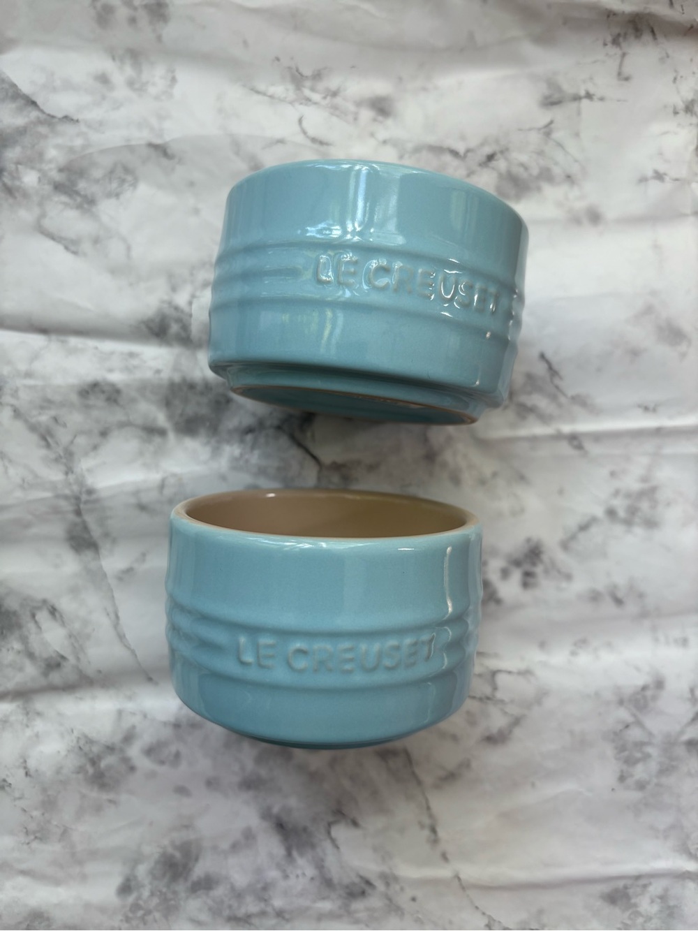 Le Creuset Sky Blue Straight Wall Ramekins - Set of 2